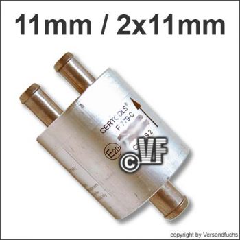 Autogasfilter F 781 - 2 Ausgänge - 11 / 2 x 11 mm