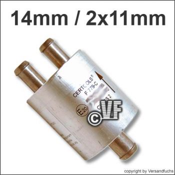 Autogasfilter F779 C - 2 Ausgänge 14 / 2 x 11 mm